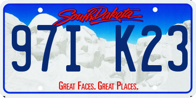 SD license plate 97IK23