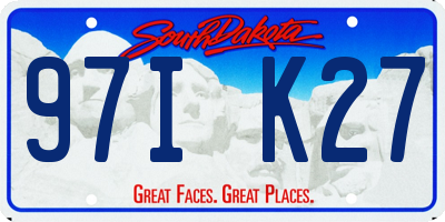 SD license plate 97IK27