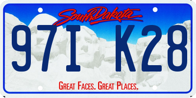 SD license plate 97IK28
