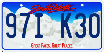SD license plate 97IK30