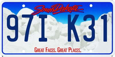 SD license plate 97IK31