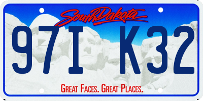 SD license plate 97IK32