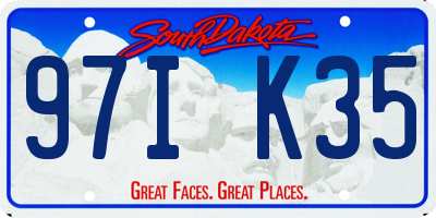 SD license plate 97IK35