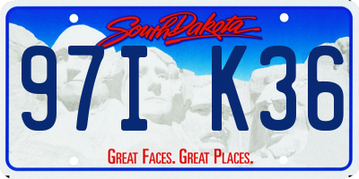 SD license plate 97IK36