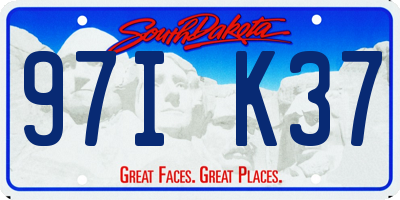 SD license plate 97IK37