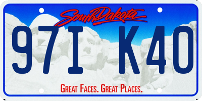 SD license plate 97IK40