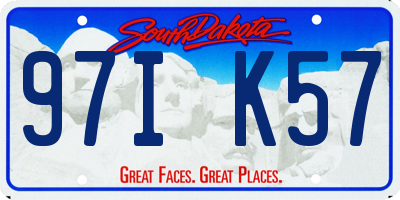 SD license plate 97IK57