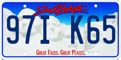 SD license plate 97IK65