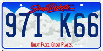 SD license plate 97IK66