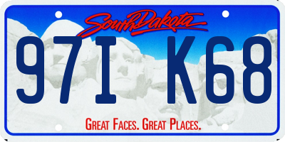 SD license plate 97IK68