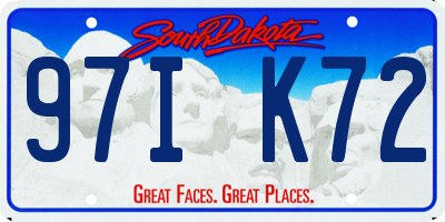 SD license plate 97IK72