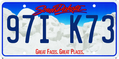 SD license plate 97IK73