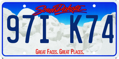 SD license plate 97IK74