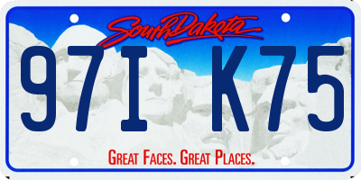 SD license plate 97IK75