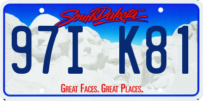 SD license plate 97IK81