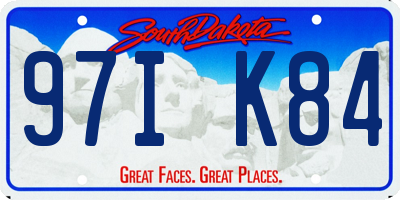 SD license plate 97IK84