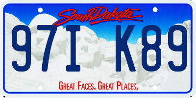 SD license plate 97IK89
