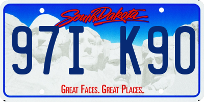 SD license plate 97IK90