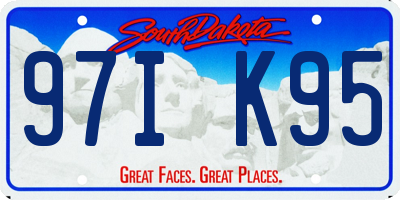 SD license plate 97IK95