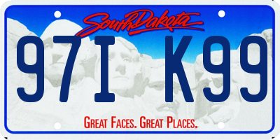 SD license plate 97IK99