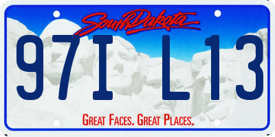 SD license plate 97IL13