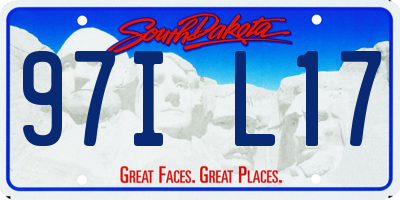 SD license plate 97IL17