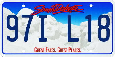 SD license plate 97IL18