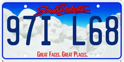 SD license plate 97IL68