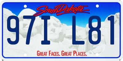 SD license plate 97IL81