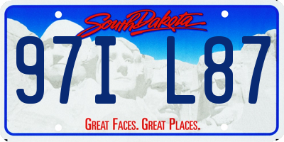 SD license plate 97IL87
