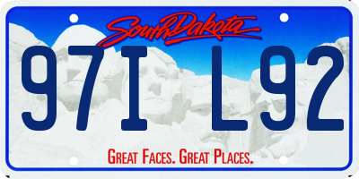 SD license plate 97IL92