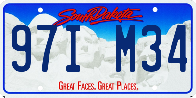 SD license plate 97IM34