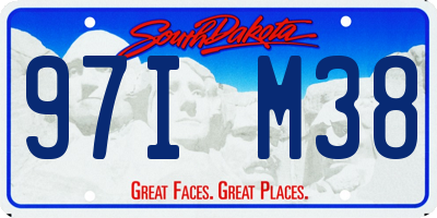 SD license plate 97IM38