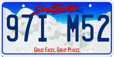 SD license plate 97IM52