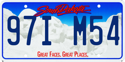 SD license plate 97IM54