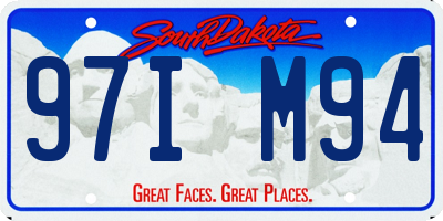 SD license plate 97IM94