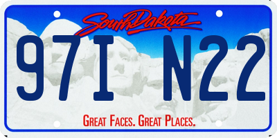 SD license plate 97IN22