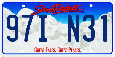 SD license plate 97IN31