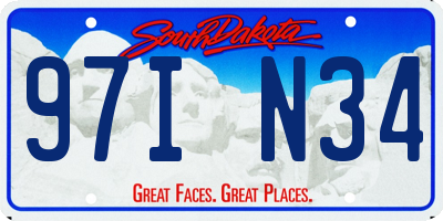 SD license plate 97IN34