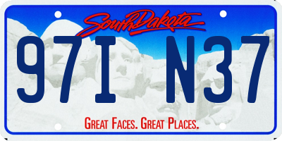 SD license plate 97IN37