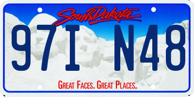 SD license plate 97IN48