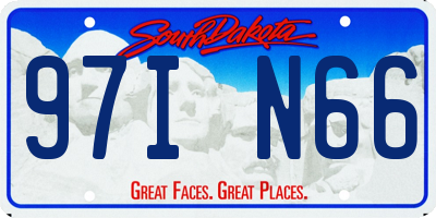 SD license plate 97IN66