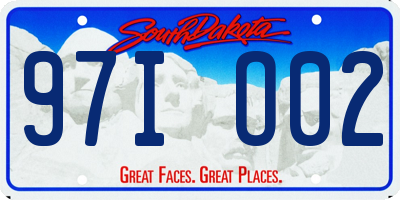 SD license plate 97IO02