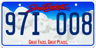 SD license plate 97IO08