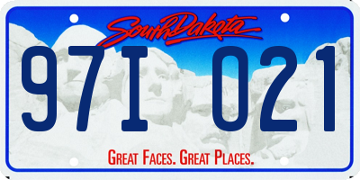 SD license plate 97IO21