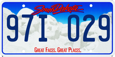 SD license plate 97IO29