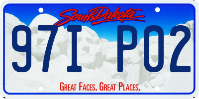 SD license plate 97IP02