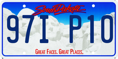 SD license plate 97IP10