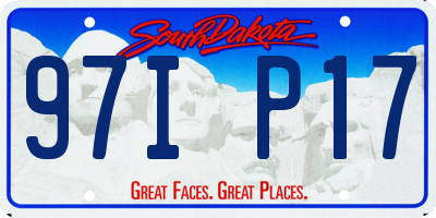 SD license plate 97IP17