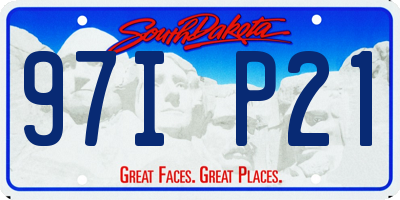 SD license plate 97IP21